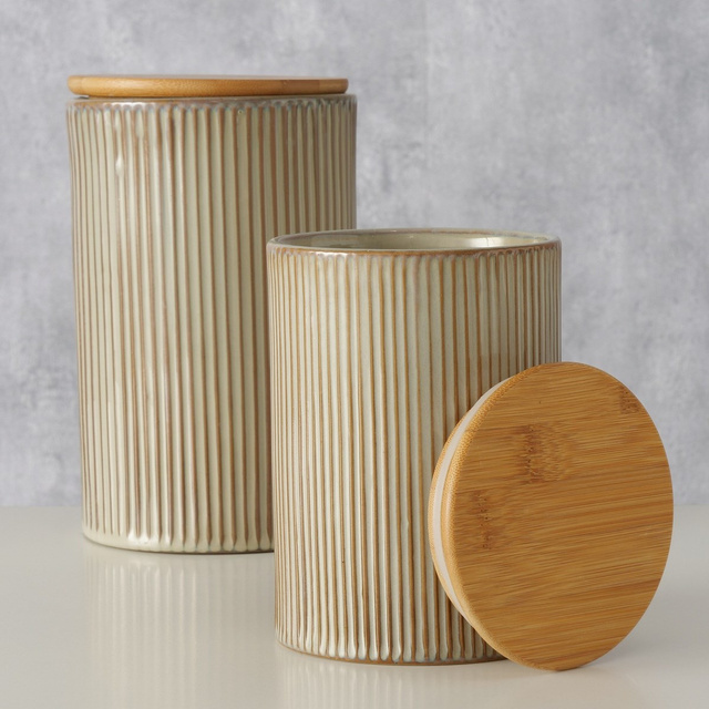 Recipiente pentru alimente din portelan Marony, capac ermetic din silicon, set 2 bucati