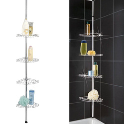 Raft de baie colțar, telescopic pentru duș - până la 4 niveluri