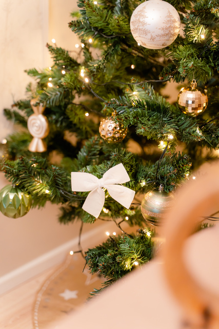 Fundite pentru brad, stofa, 3 bucati, 10 x 9 cm