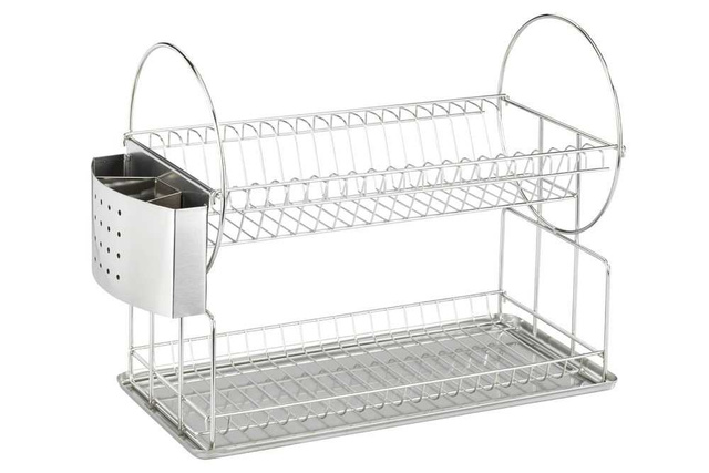 Suport pentru vase, uscător pentru vase din oțel inoxidabil - 2 niveluri, WENKO
