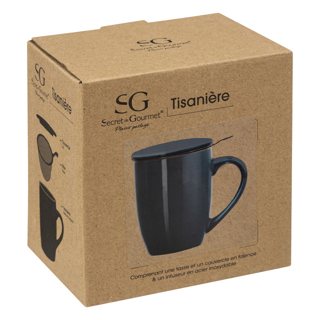 Cana din ceramica cu sita pentru ceai, 320 ml