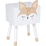 Noptiera pentru copii Vulpea, picioare din lemn de pin, 53 cm