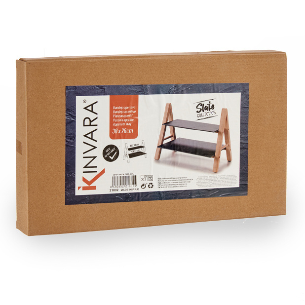 Stand pe 3 niveluri din ardezie MONOLIT, 40 cm