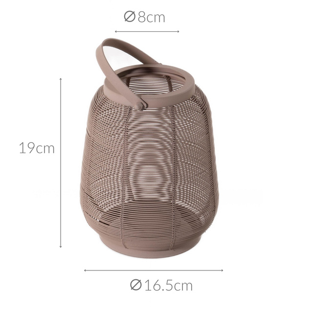 Felinar metalic cu maner, 16 x 19 cm