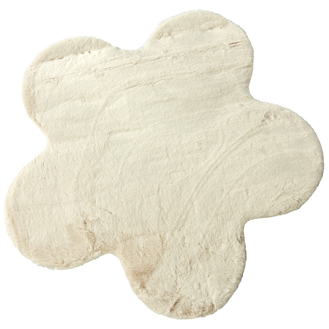 Covor pentru camera copiilor floare TELOS, 90 x 60 cm, fildeș.