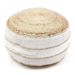 Puf rotund Indies, iuta cu bumbac, 50 cm