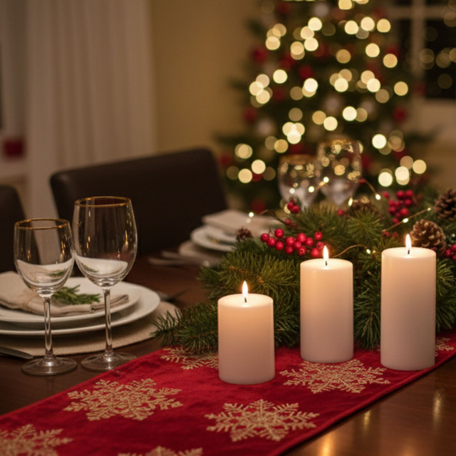 Lumânări LED, externe, 3 bucăți, 10-15 cm