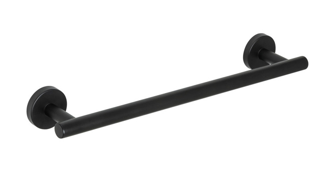 Suport pentru prosoape BOSIO, otel inoxidabil, negru, WENKO