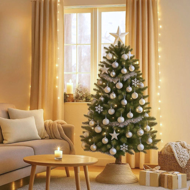 Set decoratiuni de Craciun in diferite culori, 44 de elemente