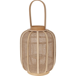 Felinar ratan BOHO cu maner larg