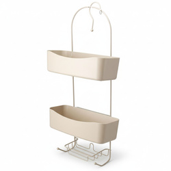 Raft metalic pentru baie ARC, 24 x 12 x 59 cm, ecru