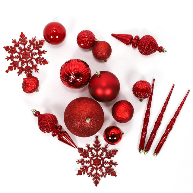 Set de ornamente de Crăciun, 57 buc.