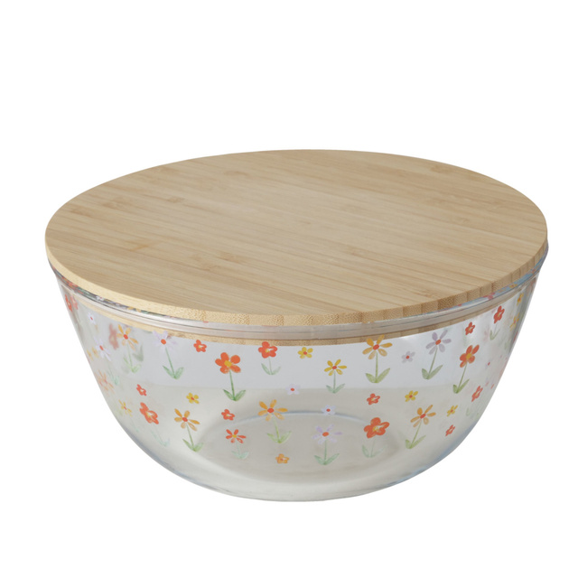 Vas de sticla cu capac Blumi, Ø 23 cm