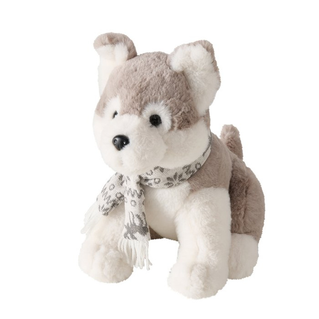 Câinele de pluș cu fular BELLO, 28 cm