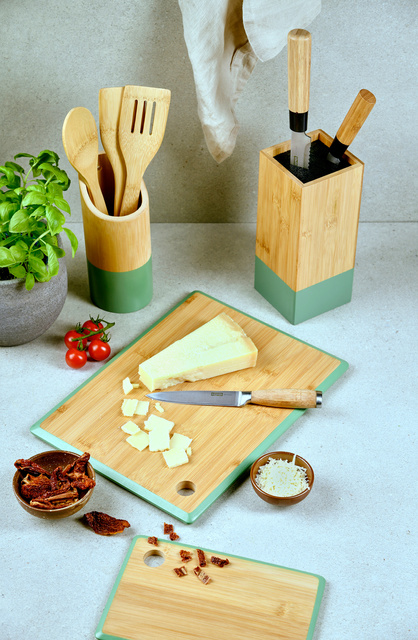 Blat de taiat din bambus, verde