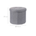 Puf cu sezut matlasat OTOMAN, Ø 45 x 39 cm