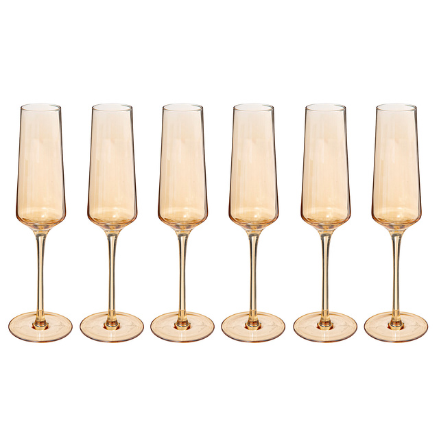 Pahare de sampanie OLGA, 6 bucati