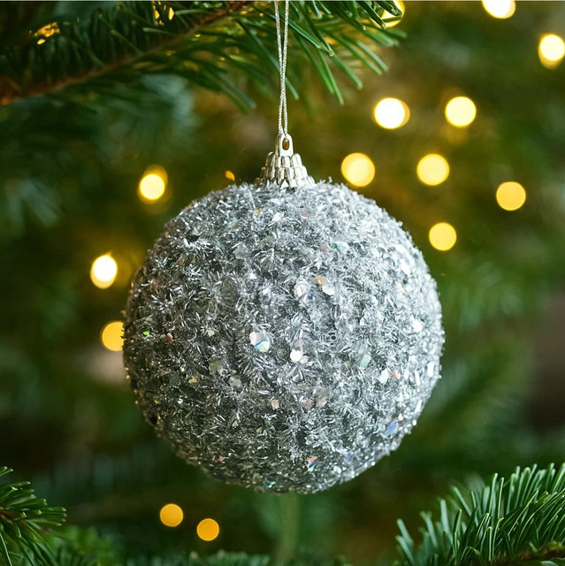 Glob pentru brad GLITTER, 8 cm