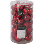 Set de globuri de Crăciun de dimensiuni diferite, 60 de bucăți.