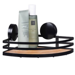 Raft de colt pentru dus ALBA Static-Loc, negru, Wenko