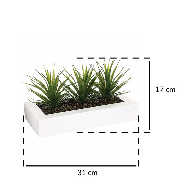 Set 3 plante artificiale aloe vera, 31 cm