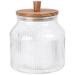 Recipient din sticlă DONO cu capac din lemn de salcâm, 2200 ml