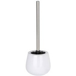 Recipient pentru perie MALTA WHITE + perie WC, WENKO, alb