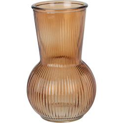 Vază din sticlă striată, 20 cm