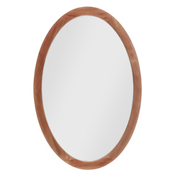 Oglindă ovală cu ramă din lemn RUNO, 40 x 60 cm