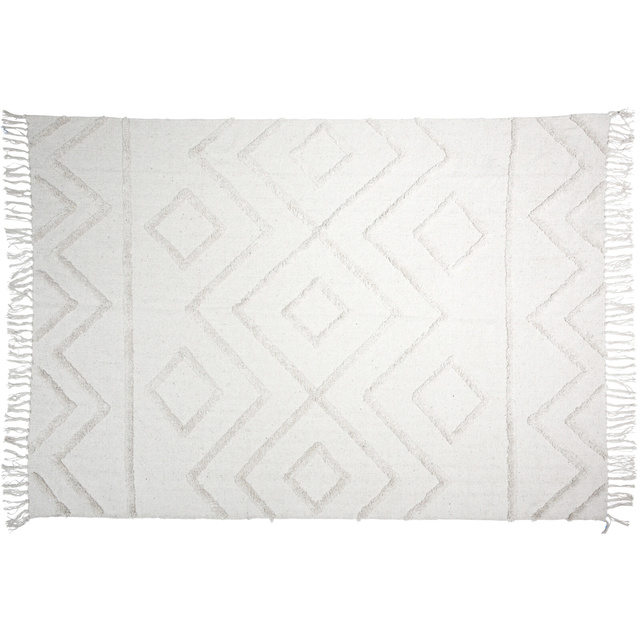 Covor pentru dormitor boho, din bumbac tuftat, 120 x 180 cm