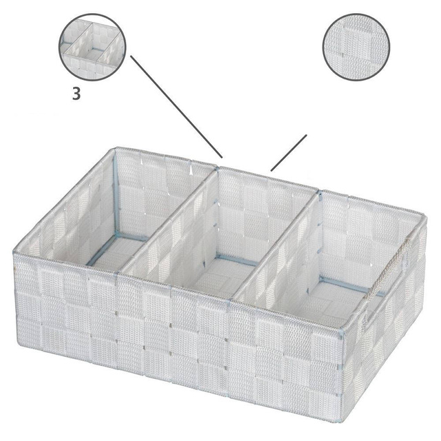 Organizer ADRIA - recipient de baie, WENKO, alb