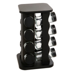 Organizer metalic pentru condimente ROTA, 16 borcane din sticlă