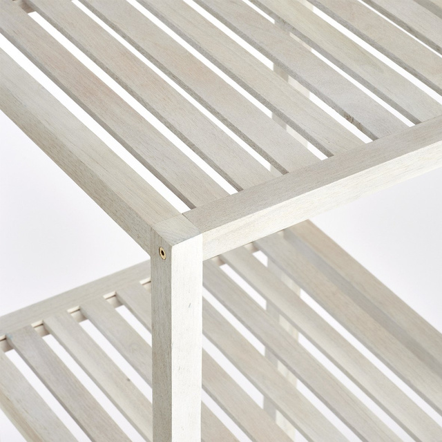 Etajera de baie cu 4 niveluri, din lemn, ZELLER