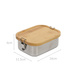 Cutie de pranz cu capac din bambus, 16 x 11,5 x 6 cm