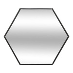 Suport tip oglinda pentru lumânări, hexagonal, Negru, Ø 20 cm