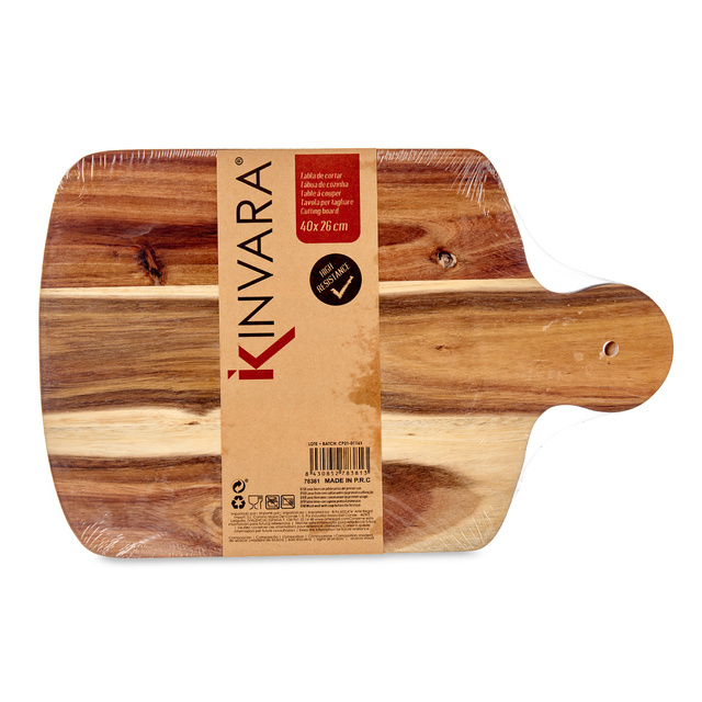 Placă de tăiat din lemn TARO, 40 x 26 cm