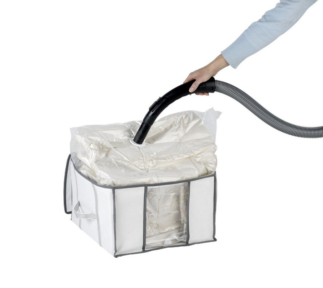 Husă pentru lenjerie de pat, haine SOFT + sac vacuum, dimensiune S, WENKO