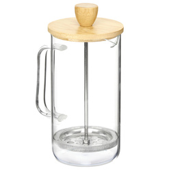 Carafa din sticlă, capac din bambus, 600 ml