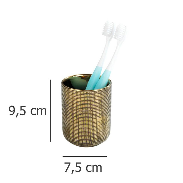 Pahar de periuță de dinți RIVARA, auriu, WENKO