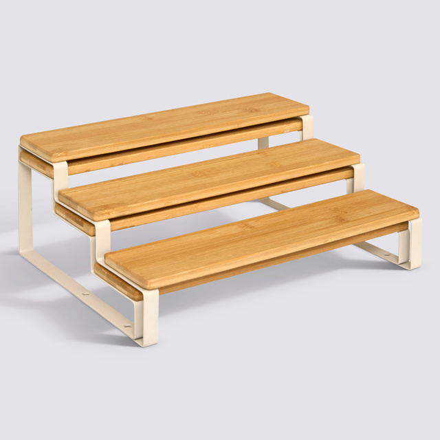 Raft pentru blat de bucătărie 2 în 1 ORDERA, lungime de la 32 la 64 cm, bej