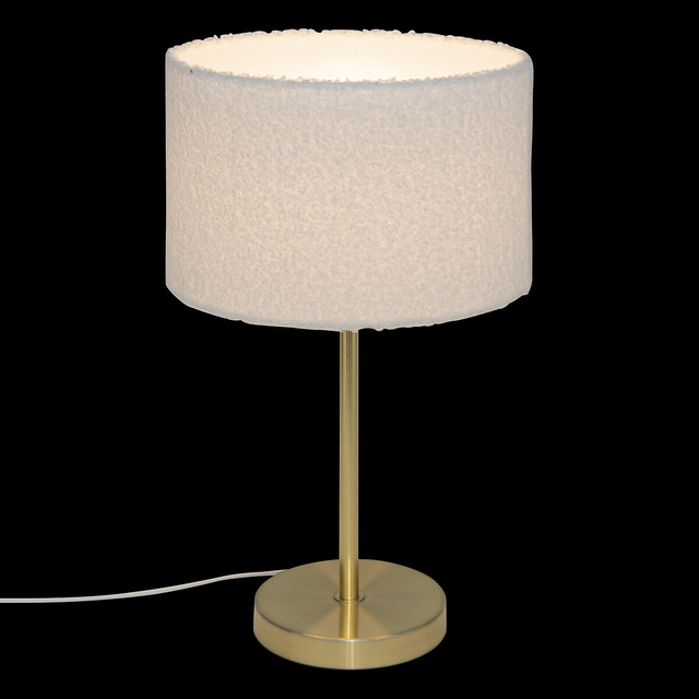 Lampa de masa TINA cu abajur boucle, inaltime 49 cm 