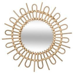 Oglinda decorativa din rachita SOLEIL, Ø 50 cm