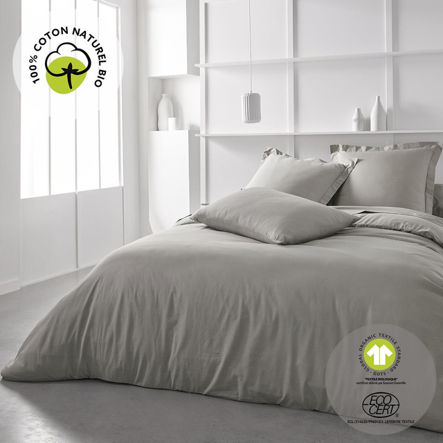 Cearsaf de pat cu elastic Plain, din bumbac, 160 x 200 cm