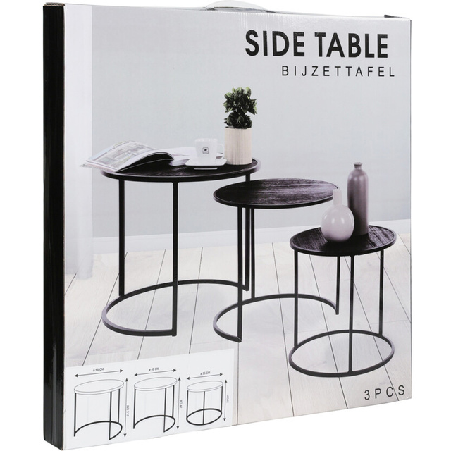 Set de măsuțe rotunde de cafea MOVO, 3 bucăți