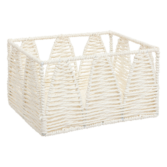 Set de 4 cutii de depozitare Soleya alb-negru din hârtie