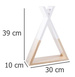 Raft decorativ de perete TIPI - lemn, 30 x 10 x 39 cm