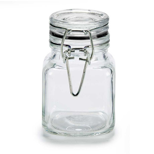 Set 5 borcane din sticla pentru condimente, 90 ml