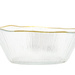 Bol de sticlă cu margine aurie DATURA, 15 cm
