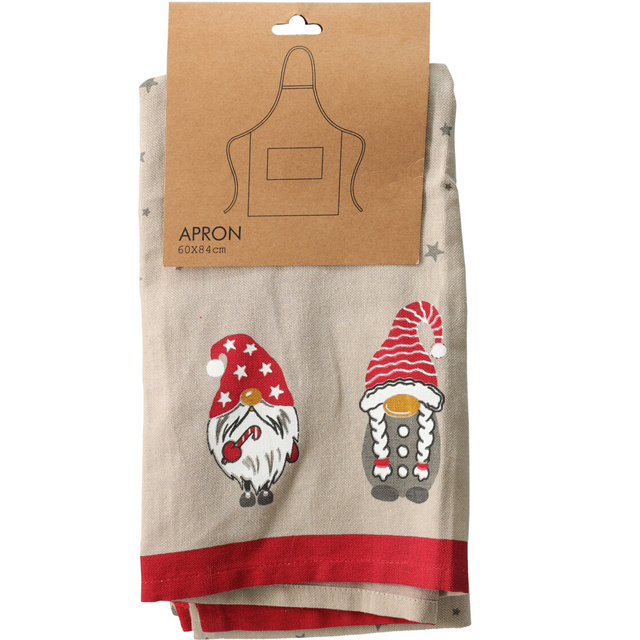 Șorț de bucătărie din bumbac cu motiv sărbătoresc, 84 x 60 cm
