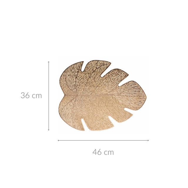 Set de masă în formă de frunză, 36 x 46 cm